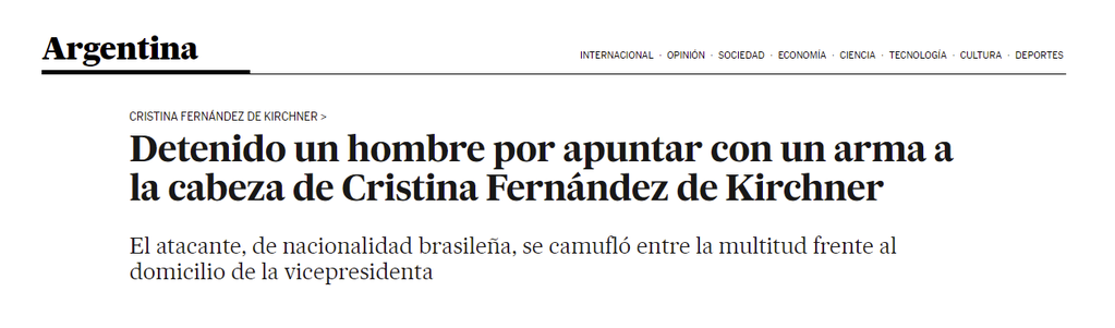 Qué dijeron los medios del mundo tras el ataque a Cristina Kirchner.