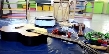 Instrumentos sala musicoterapia San Rafael
