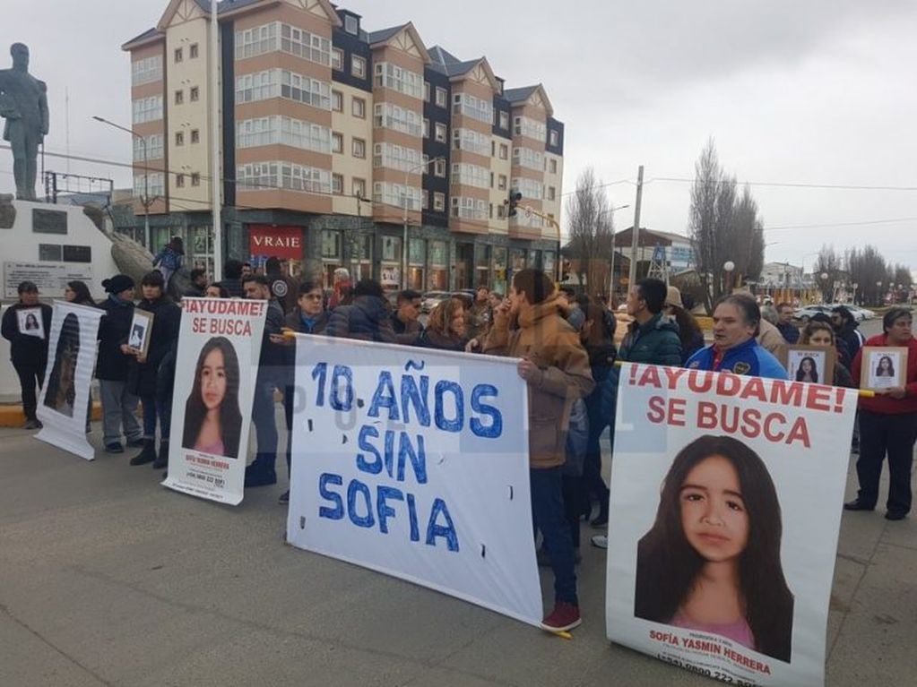 La marcha del año pasado para pedir por la aparición de Sofía Herrera