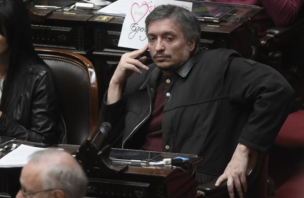 Máximo Kirchner en su banca. Foto: Federico López Claro.