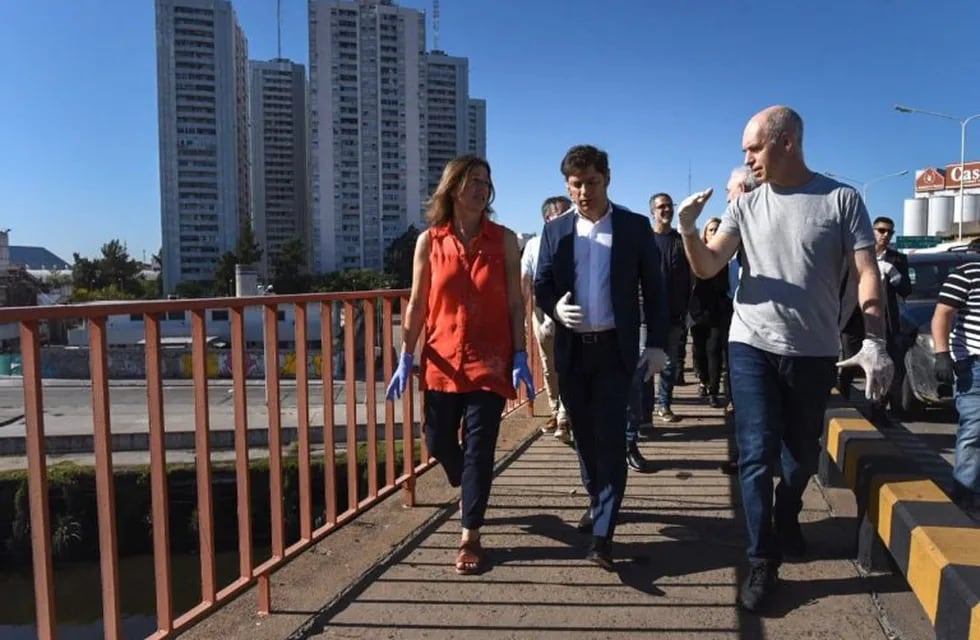 Frederic, Kicillof y Rodríguez Larreta supervisaron controles en Puente Pueyrredón