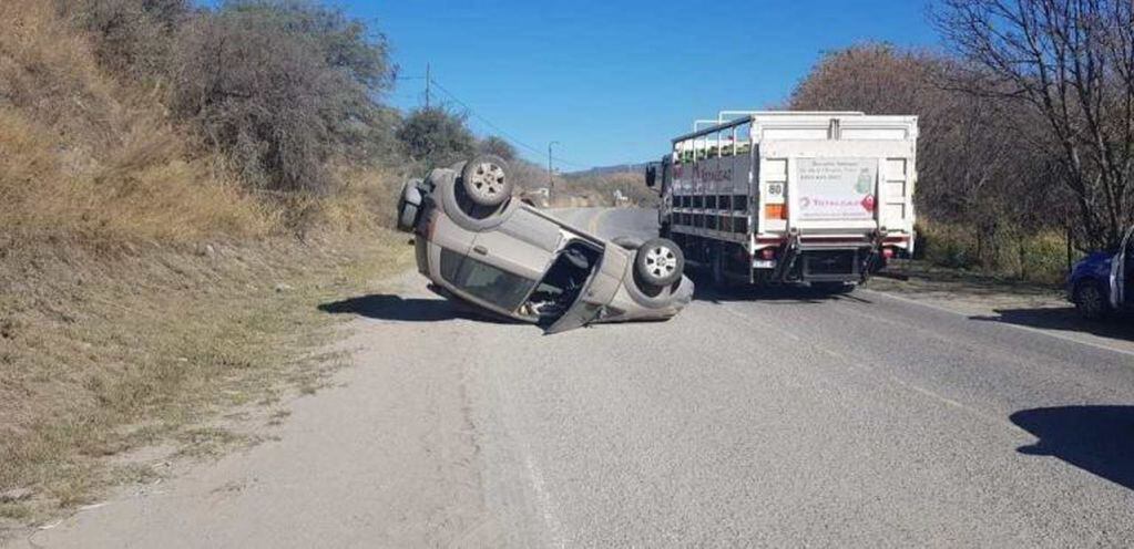 Accidente vial en La Calera (Foto: Diario Sierras)