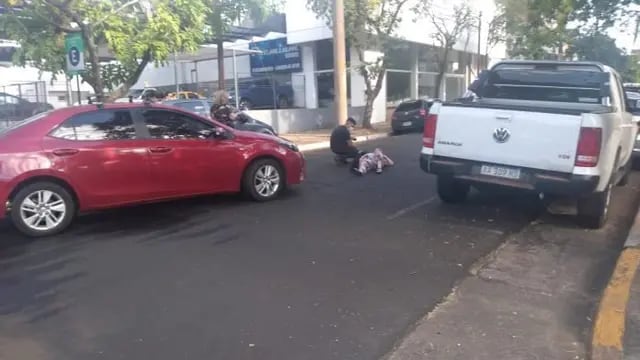 Accidente vial en pleno centro de la ciudad de Posadas