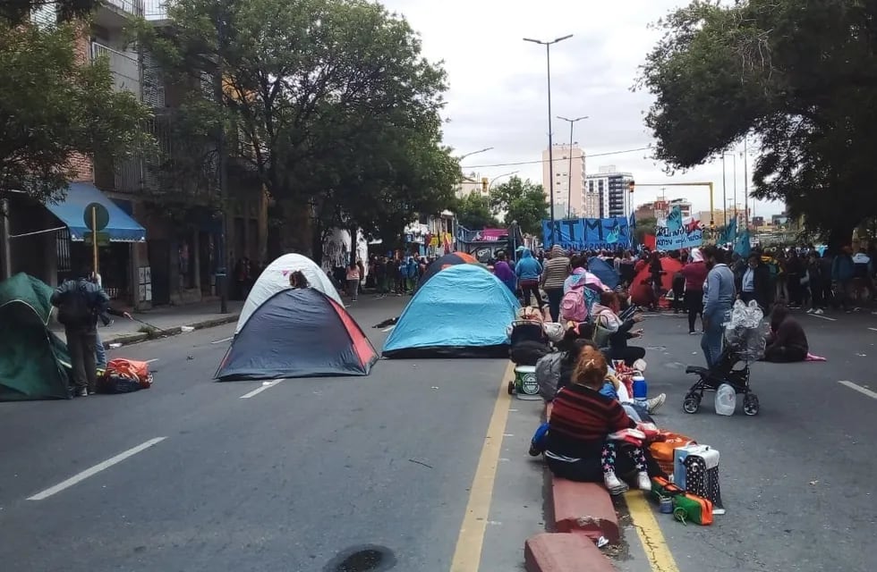 La protesta del MTR Córdoba comenzó el martes y seguirá este miércoles.