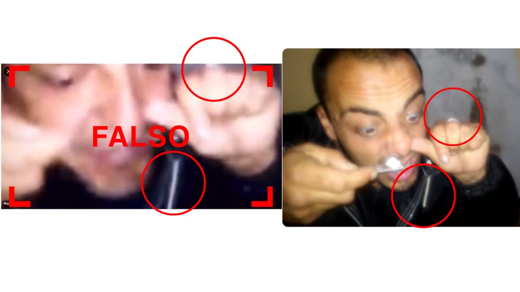 No, Sergio Massa no toma cocaína en este video: la grabación está manipulada.