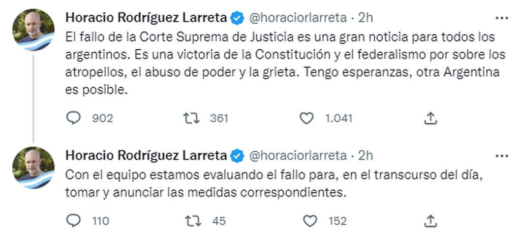 Horacio Rodríguez Larreta sobre el fallo de la coparticipación.