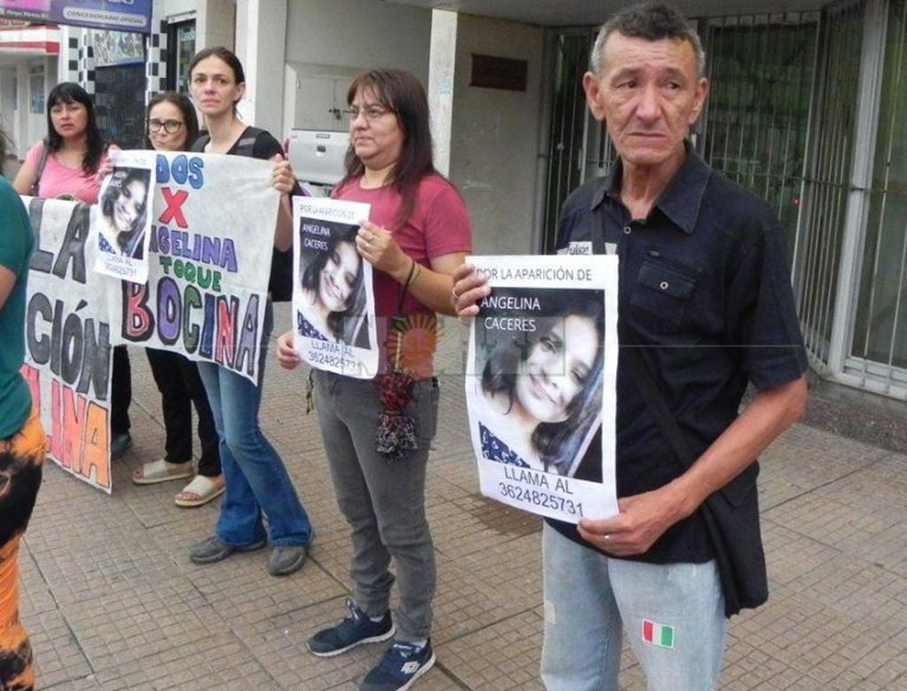 Familiares y allegados de Angelina marcharon reclamando su aparición. (Foto: Norte).