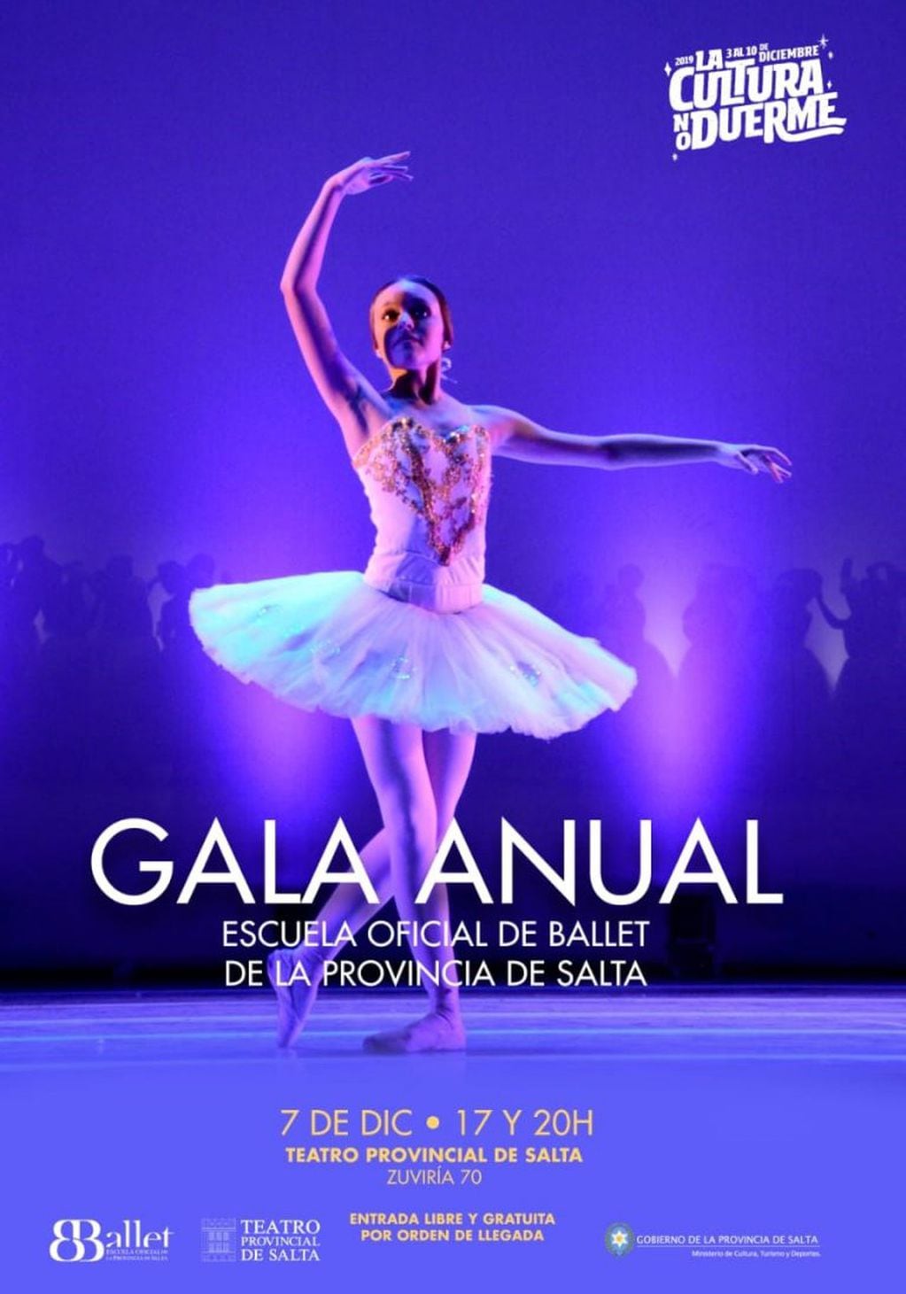 Gala anual de la Escuela Oficial de Ballet (Facebook Escuela Oficial de Ballet de la Provincia de Salta).