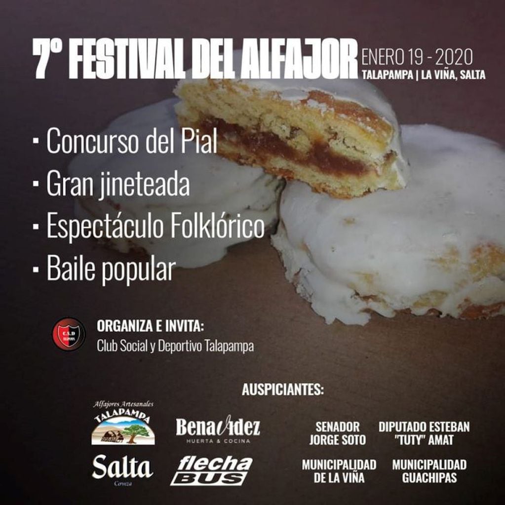 La esperada 7ª edición del Festival del Alfajor en La Viña (Facebook Alfajores Artesanales Talapampa)