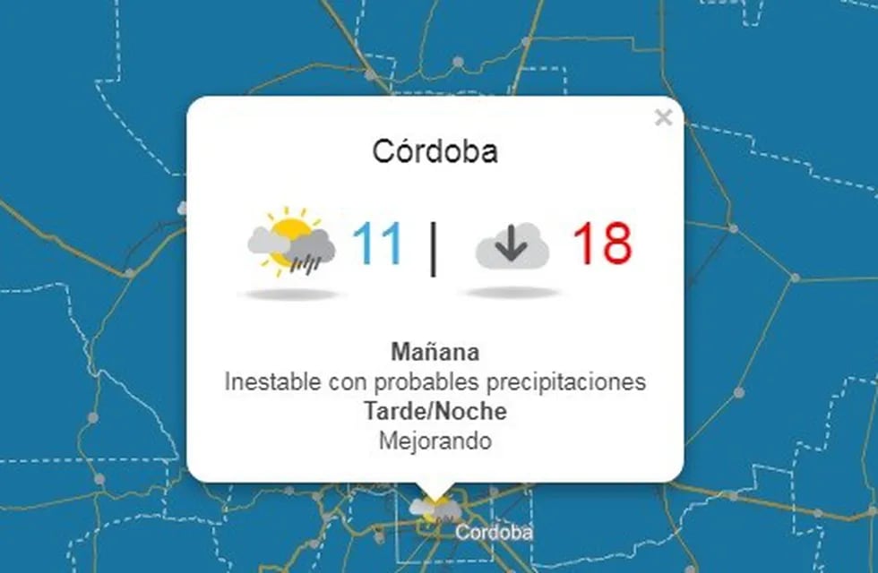 Jueves 10 de enero, con frío en Córdoba