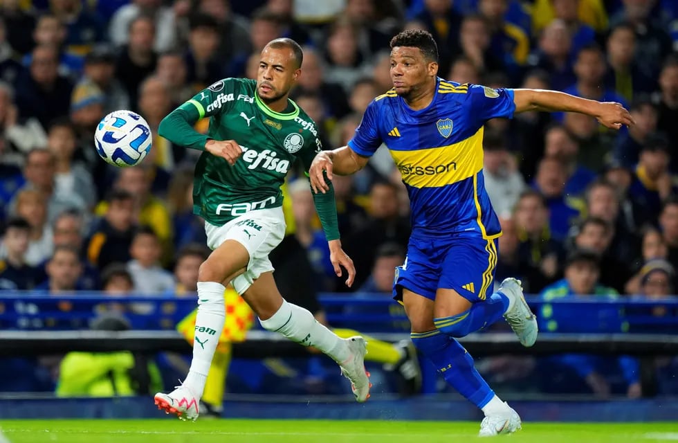 Boca enfrentó a Palmeiras por la ida de las semifinales de la Copa Libertadores. (AP)