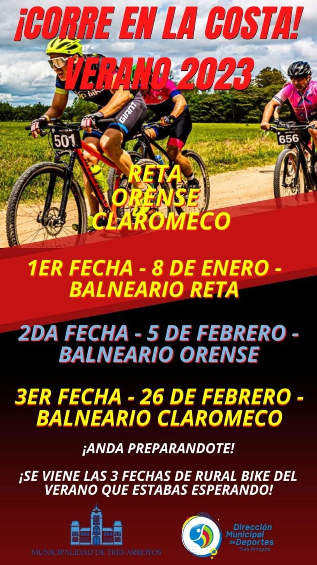 Continúa abierta la inscripción para la 1er fecha del Rural Bike Costero 2023 en Reta
