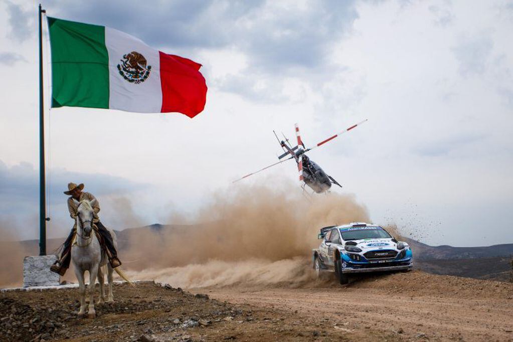 Teemu Suninen (Ford), en el Rally Mexico 2020, la última fecha disputada hasta ahora.