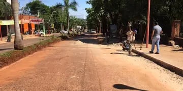 Continúan las obras de ensanchamiento en la avenida Victoria Aguirre en Puerto Iguazú