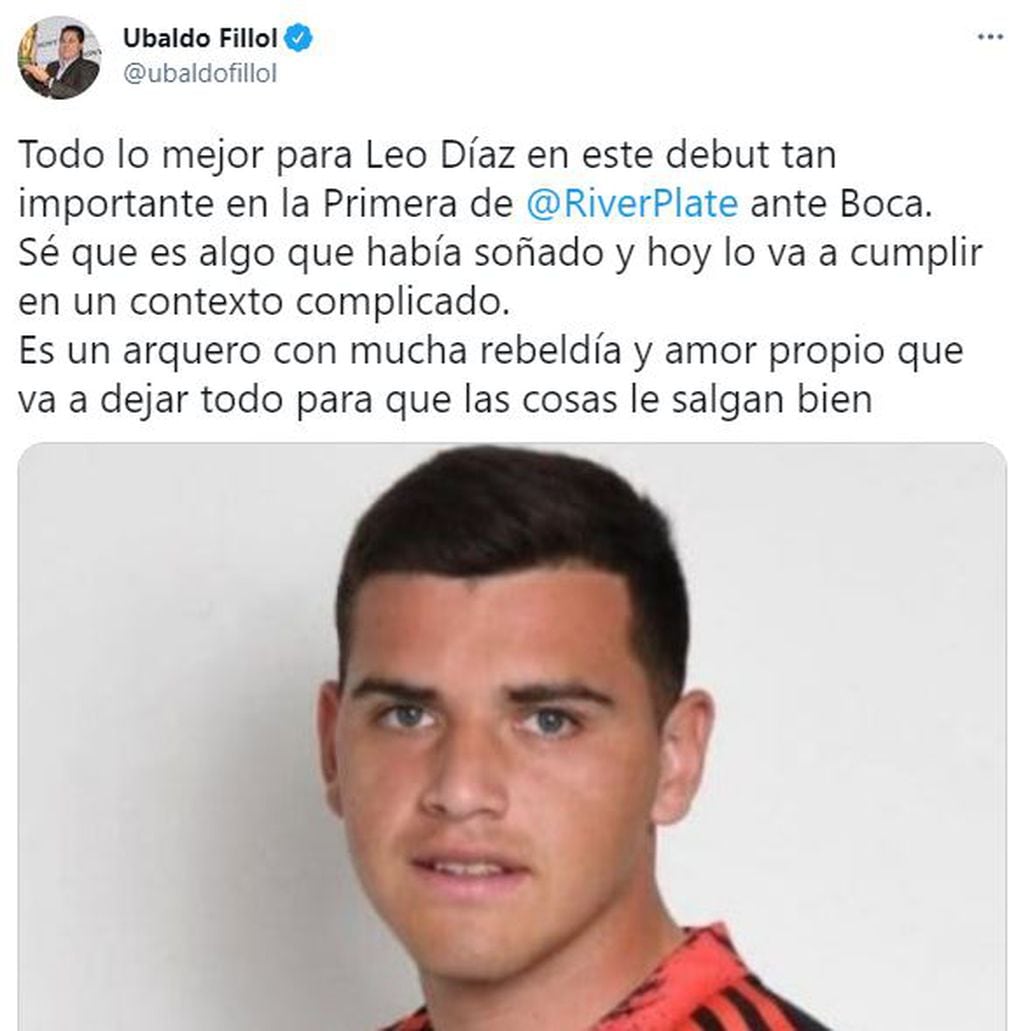 Ubaldo Fillol alentó a Alan Díaz en la previa al Superclásico.