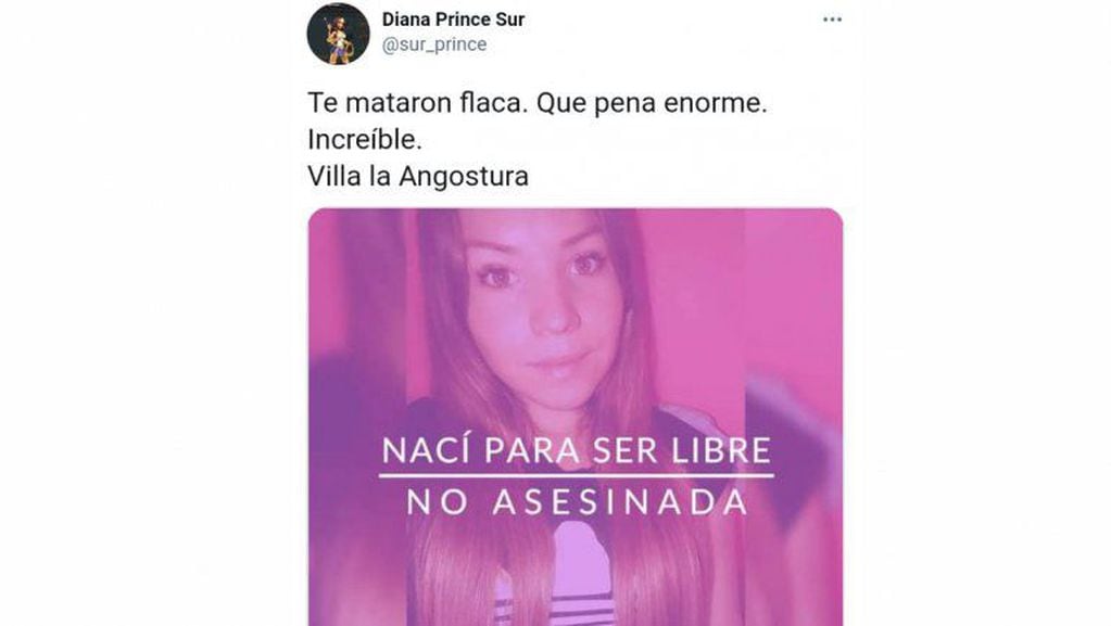 La joven fue asesinada por su ex en plena calle de Villa La Angostura.
