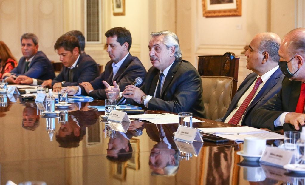 Alberto Fernández y gobernadores oficialistas analizaron qué pasará con la coparticipación. (Gobierno nacional)