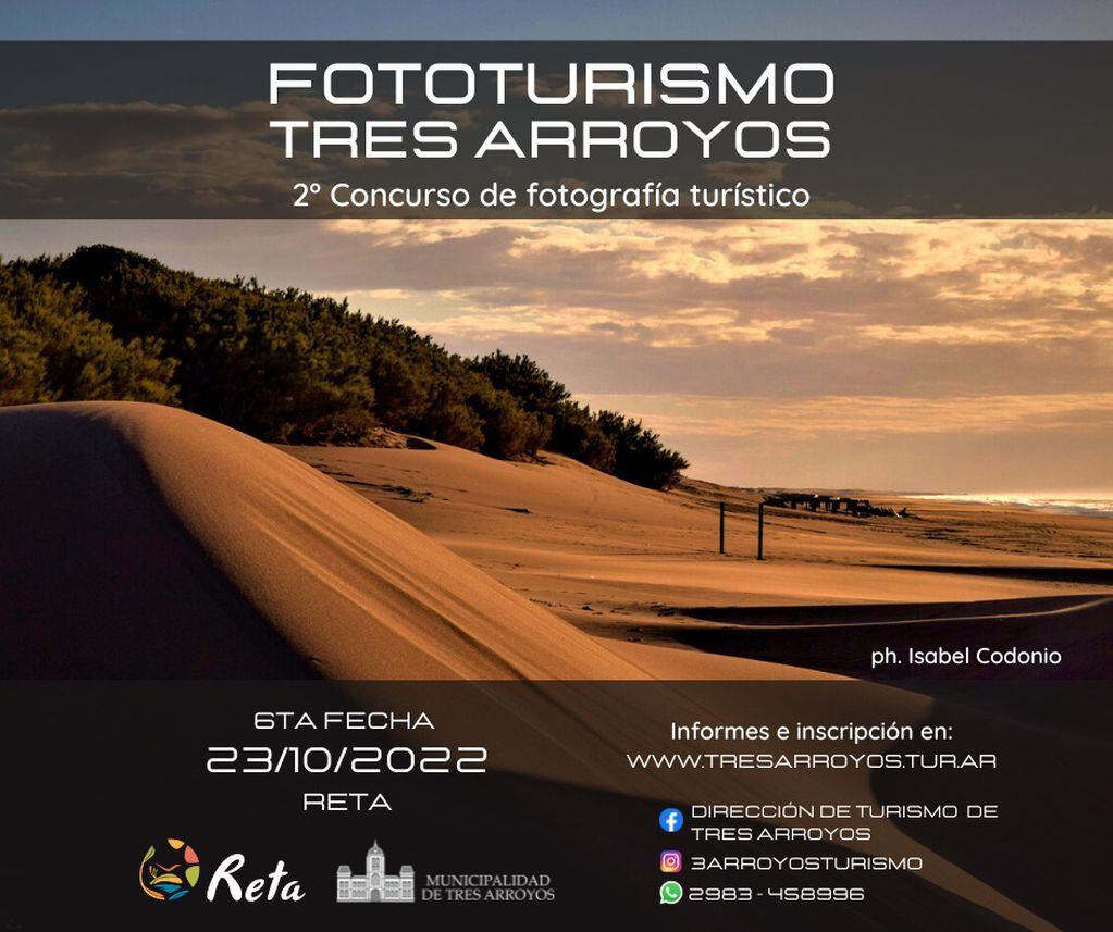 Inscripciones abiertas para la 6ta fecha del Fototurismo Tres Arroyos