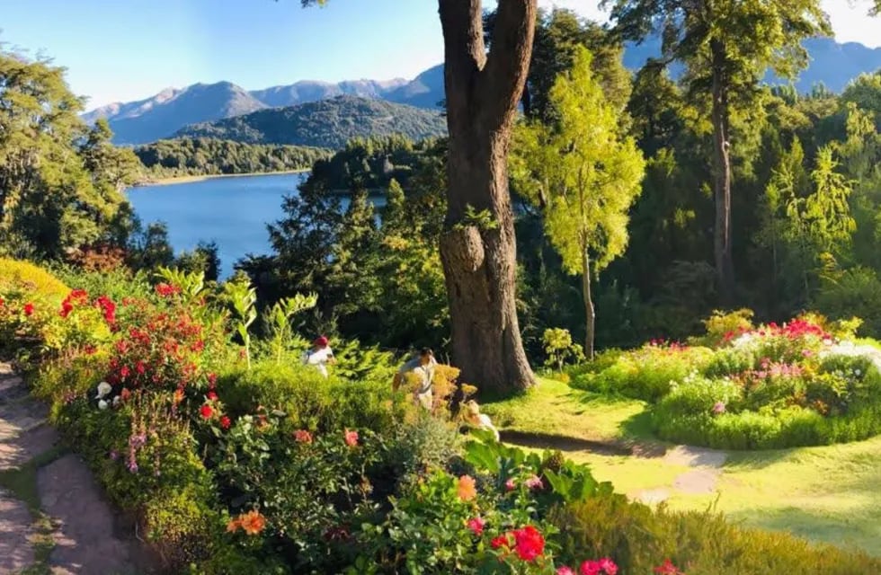 Así es el lugar soñado para merendar en Bariloche que ofrece una increíble vista y un sendero de flores.