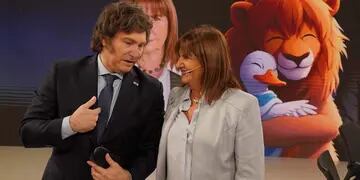 Milei y Bullrich en el programa a Dos Voces