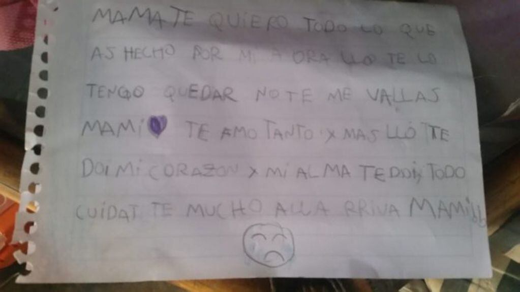 Carta de la nena de 8 años.