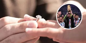 Le propuso matrimonio durante los festejos por la victoria de Argentina