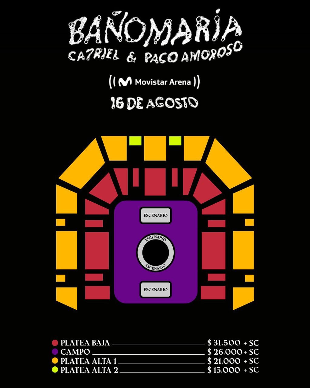 Ca7riel y Paco Amoroso presentan Baño María en el Movistar Arena: cuándo será y precios de entradas