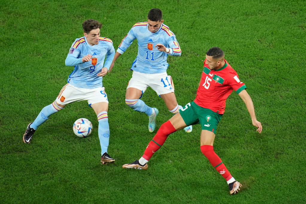 España no pudo ante Marruecos en octavos de final (AP)