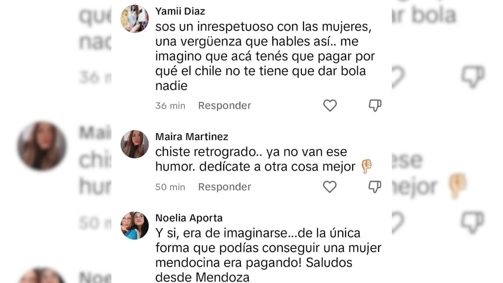 Un humorista chileno se burló de las mujeres mendocinas y su comentario generó polémica e indignación en las redes.