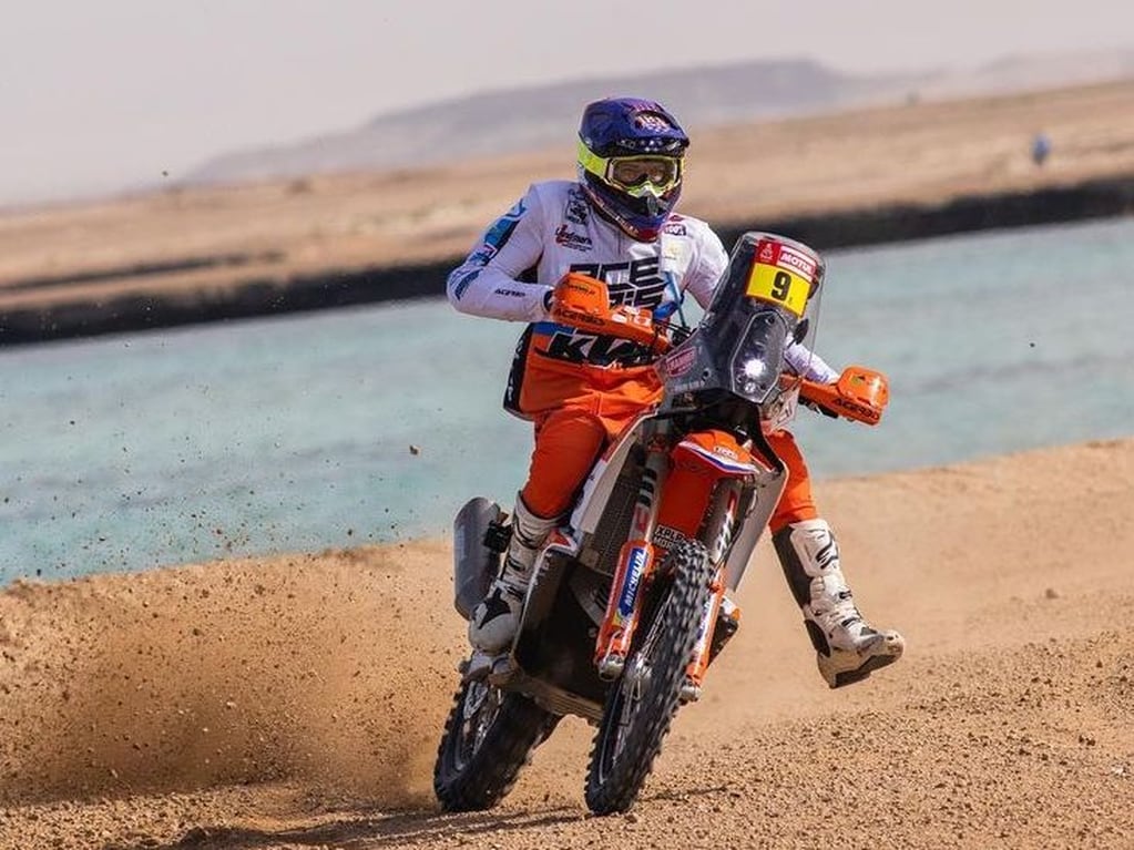 El estadounidense Mason Klein, de 21 años y debutante revelación el año pasado, se impuso en la Etapa 2 del Dakar 2023.