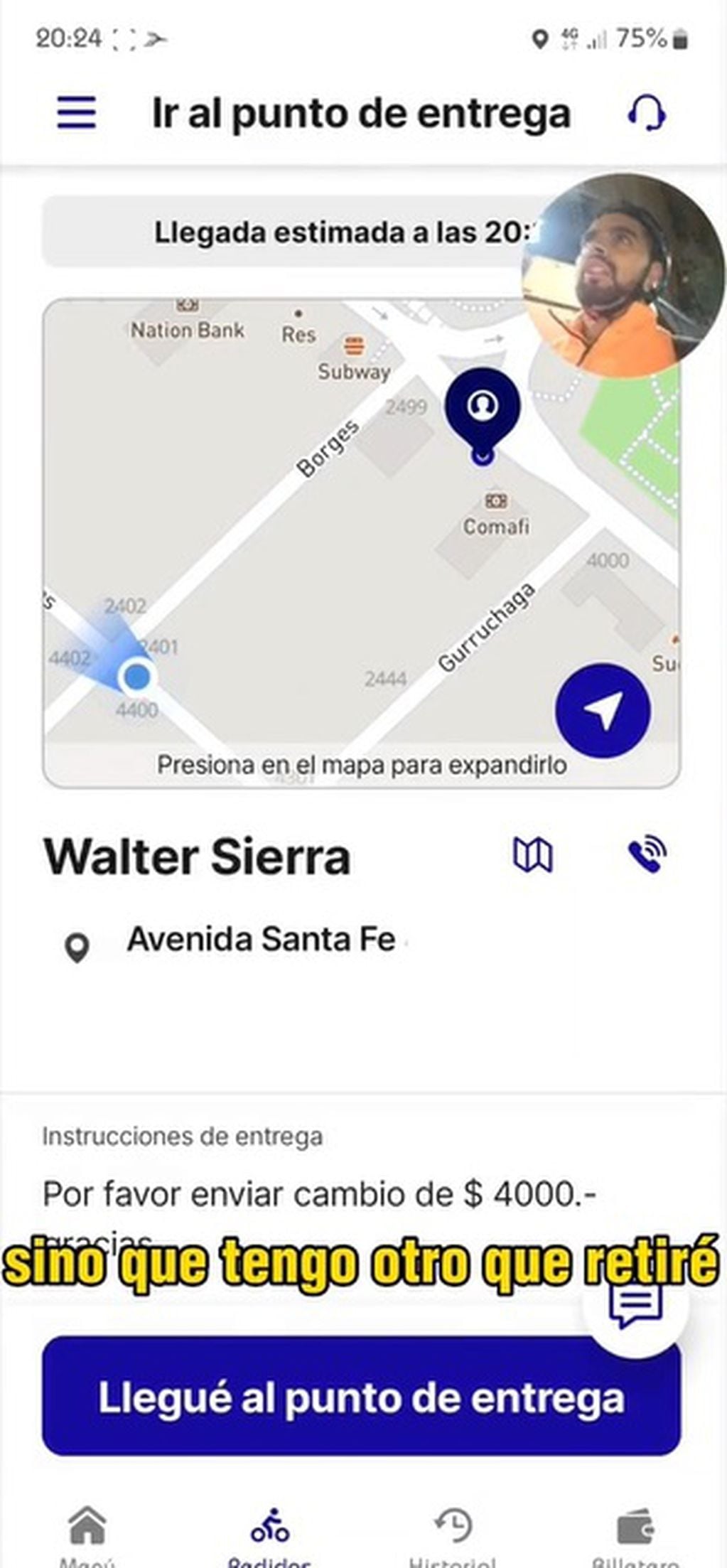Repartidor le responde a Narda Lepes sus críticas a las apps de delivery