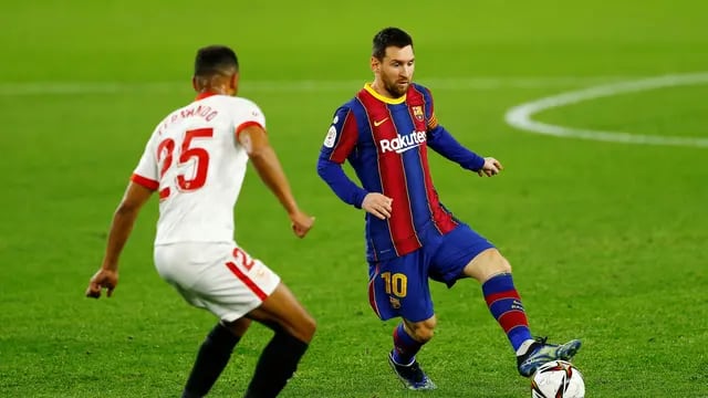 Lionel Messi frente a Sevilla