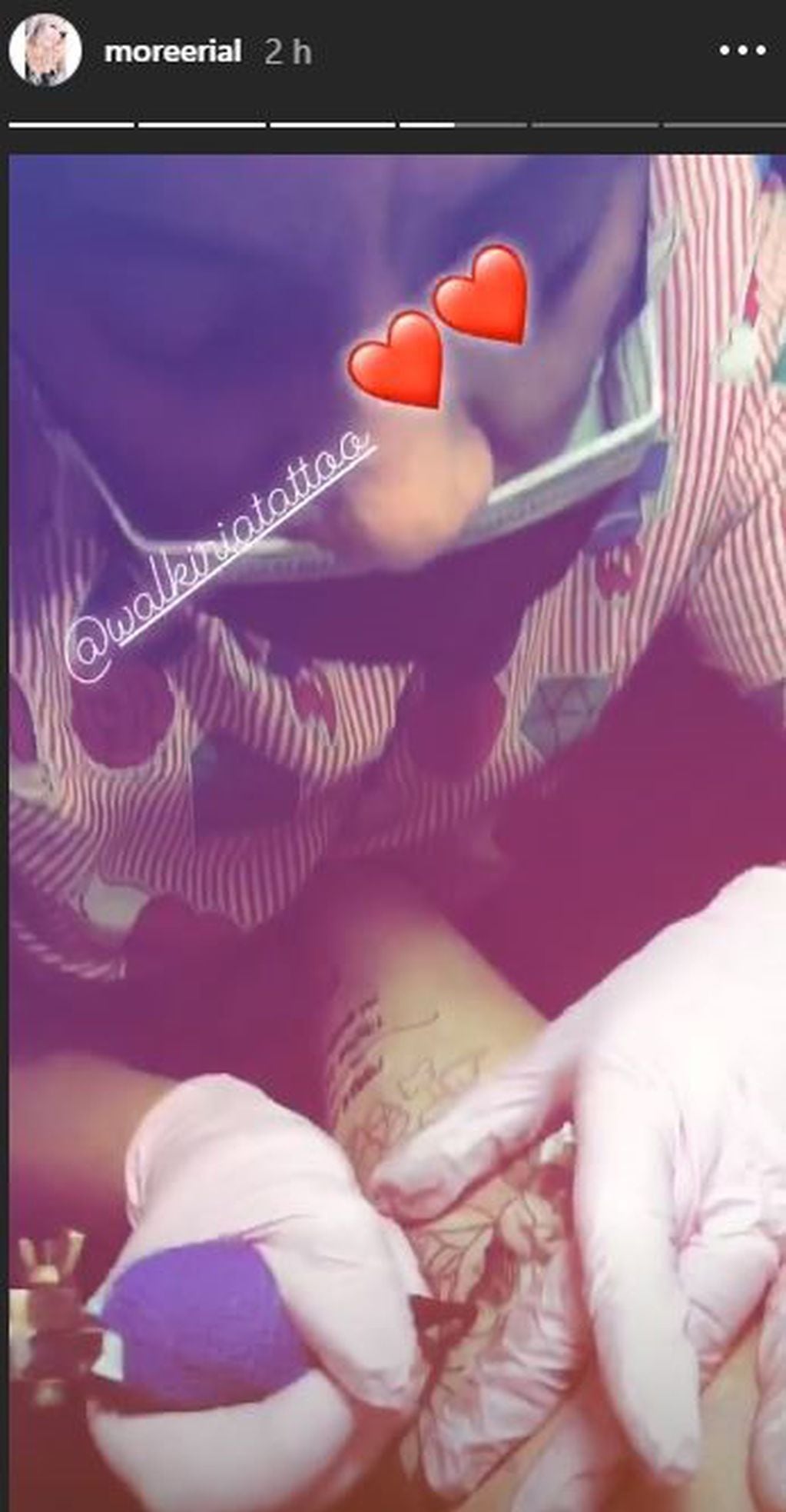 More Rial mostró su nuevo tatuaje de amor (Instagram)