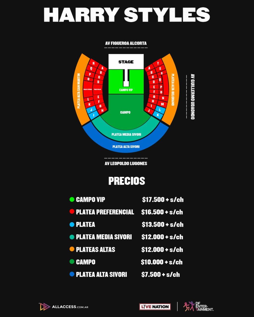 Los precios de entradas para la segunda fecha de Harry Styles en River Plate. (All Access)