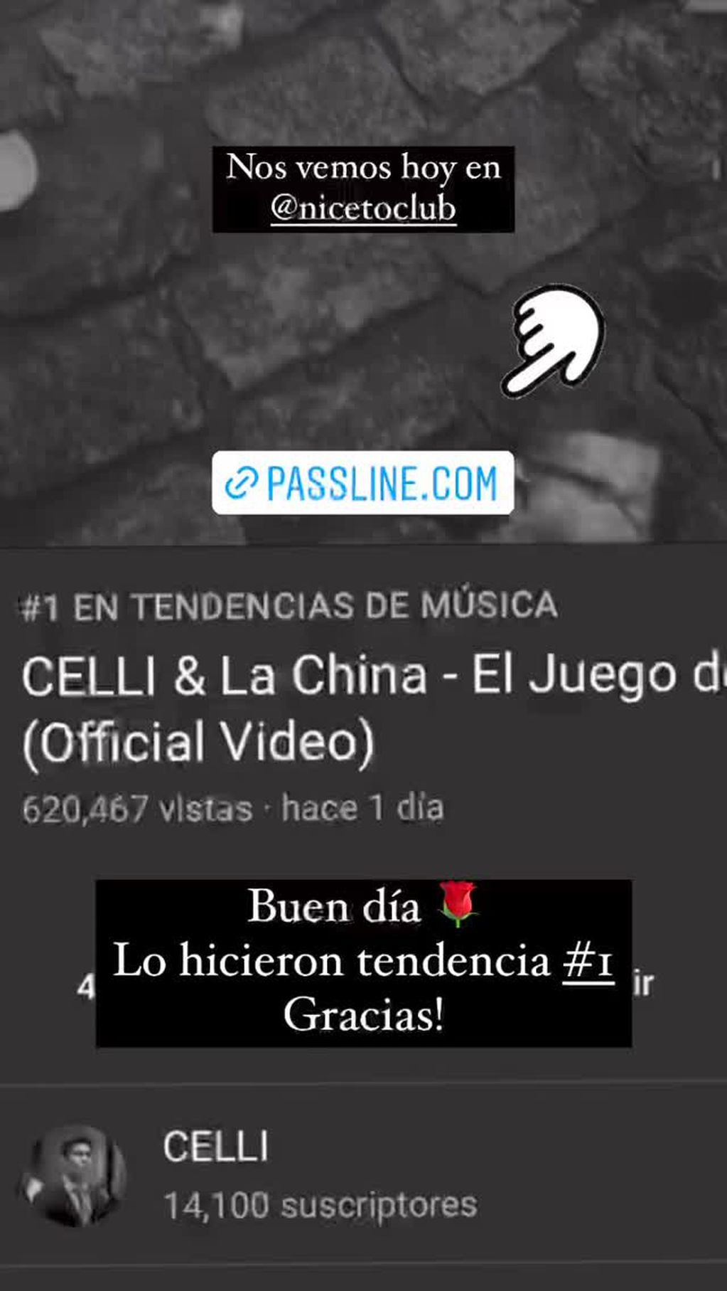 El nuevo tema musical de la China Suárez es tendencia nro 1 en YouTube Argentina.