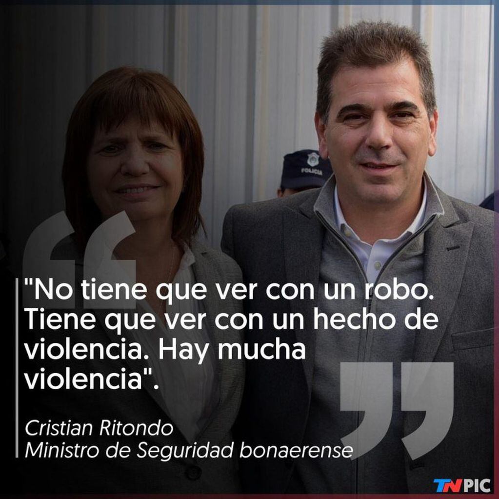 Cristian Ritondo, ministro de Seguridad de la provincia de Buenos Aires, sobre el crimen del colectivero Miguel Alcaraz.