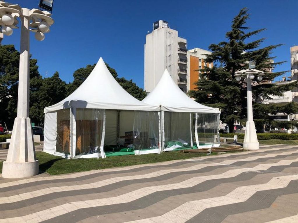 Así se prepara la Plaza San Martín para el Festival Acercarte.