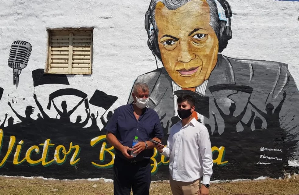 Víctor Brizuela tiene una plazoleta con su nombre y un gran mural en Bella Vista.