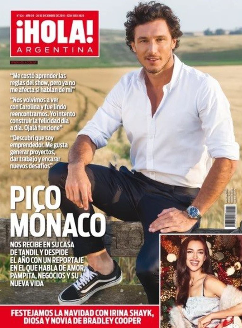 Ángel de Brito criticó a la tapa de Hola! Argentina por exceso de Photoshop: "Le pegaron una alisada a Pico Mónaco".