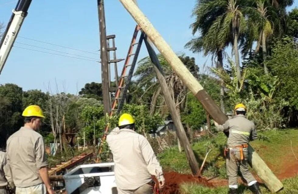 Energía de Misiones realizó trabajos en Campo Grande, San Vicente y Bonpland