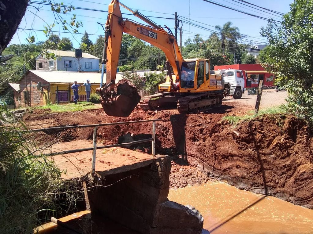 Oberá: el municipio realiza mejoras en el Puente de calle Alfredo Palacios