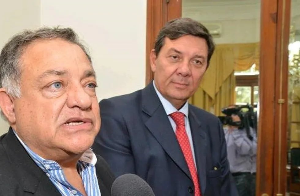 Jorge Balán (derecha) accedió a identificar a coautores y partícipes de los delitos investigados. (Prensa Gobierno de La Rioja)