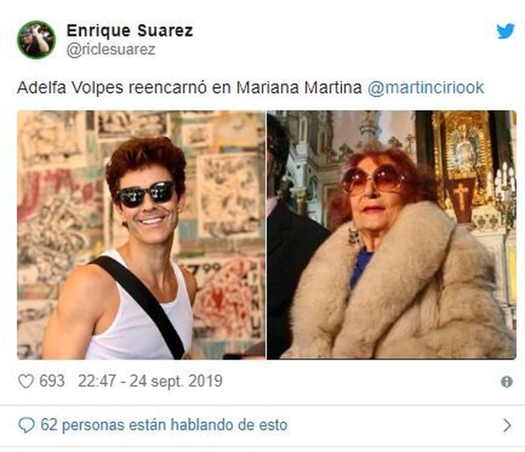 Mariano Martínez cambió de look y las redes se llenaron de memes (Foto: Captura de Twitter)