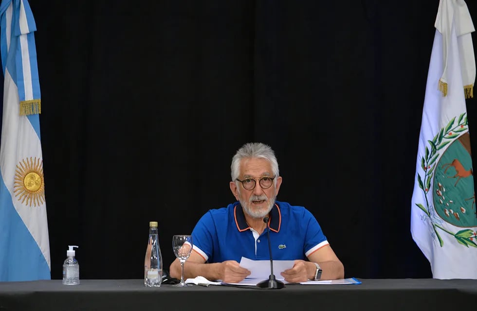 El Gobernador Alberto Rodríguez Saa en el informe de la situación epidemiológica de la provincia de San Luis.
