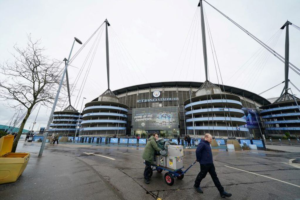 La tormenta provocó la suspensión del partido entre Manchester City v el West Ham United (Reuters).