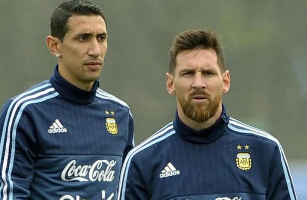Lionel Messi y Angel Di María, dos de los representantes rosarinos en el Mundial de Rusia. (Archivo)