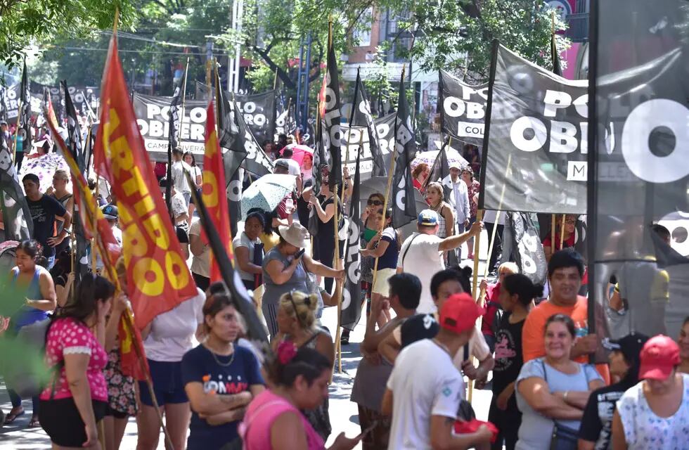 El Polo Obrero se manifestó este martes en las calles de Córdoba.