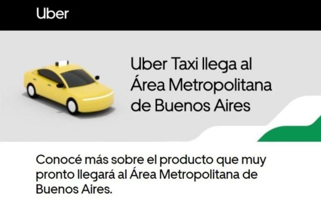 Los usuarios de Uber podrán pedir un taxi a través de la aplicación.