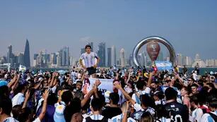 Hinchas argentinos en Qatar
