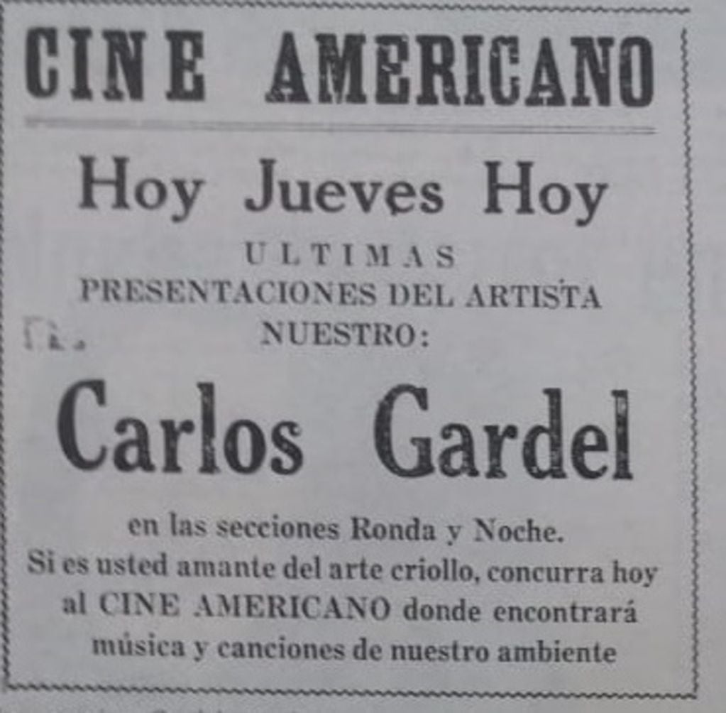 Carlos Gardel en Tres Arroyos
